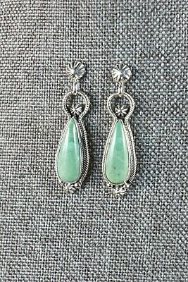 Navajo Turquoise and Sterling Silver Earrings - Verley Betone