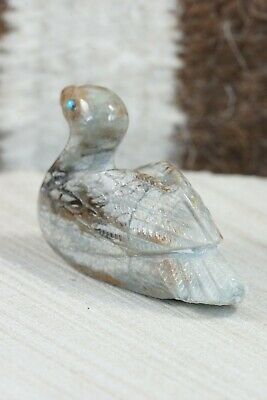 Swan Zuni Fetish Carving - Derrick Kaamasee