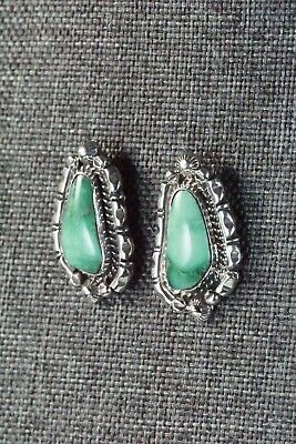 Navajo Turquoise & Sterling Silver Earrings - Freida Martinez