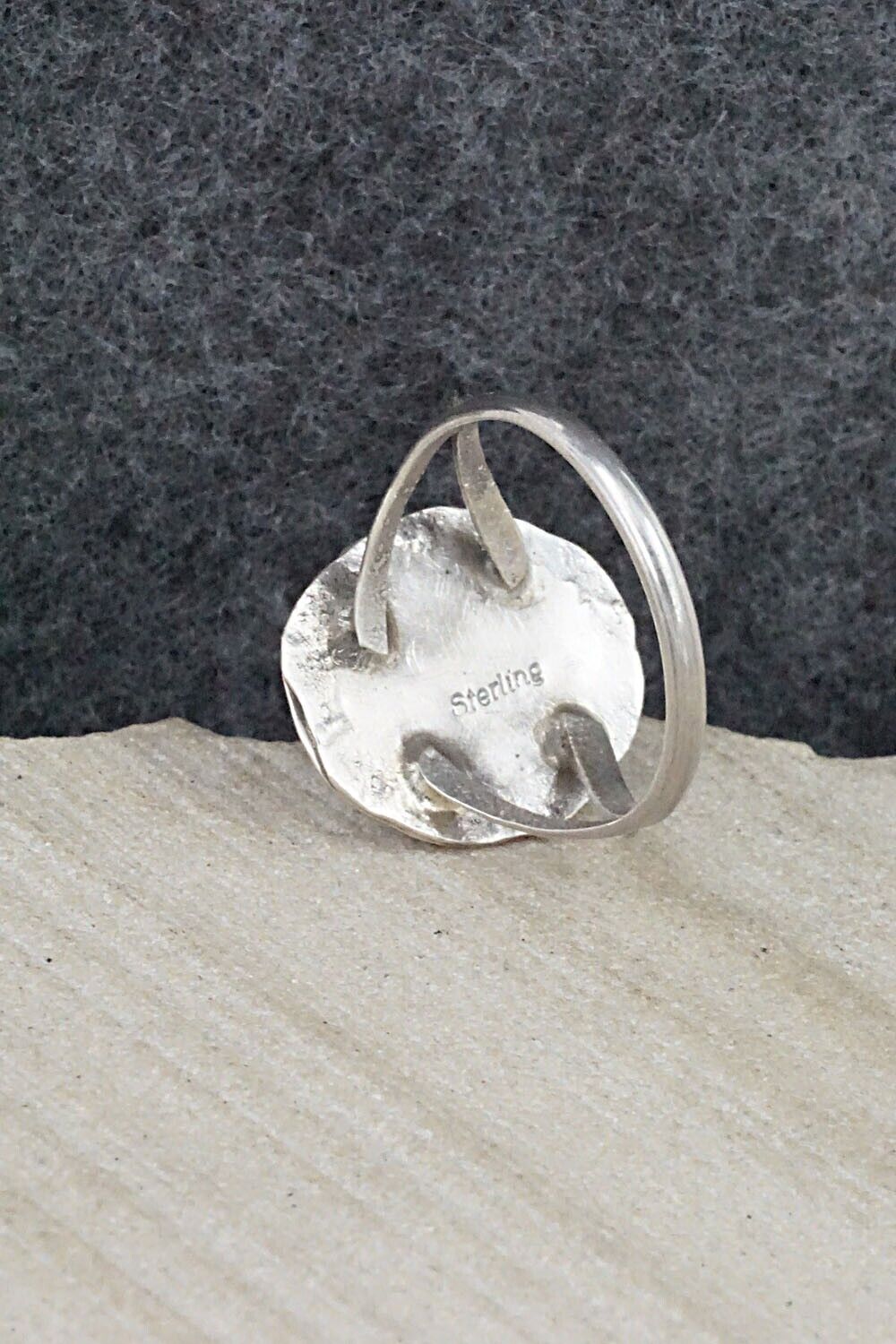 Turquoise & Sterling Silver Ring - Freda Martinez - Size 8