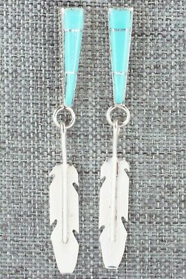 Turquoise & Sterling Silver Earrings - Terrence Panteah