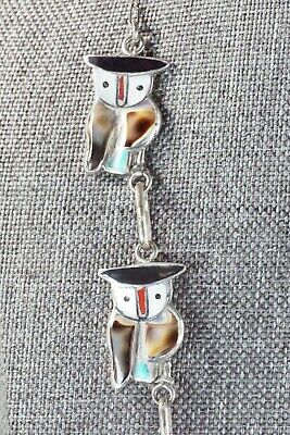 Inlay Owl Necklace and Sterling Silver Earrings Set - Pitkin Natewa