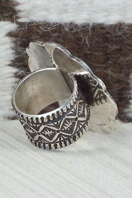 Turquoise and Sterling Silver Ring - Leonard Maloney - Size 11.5