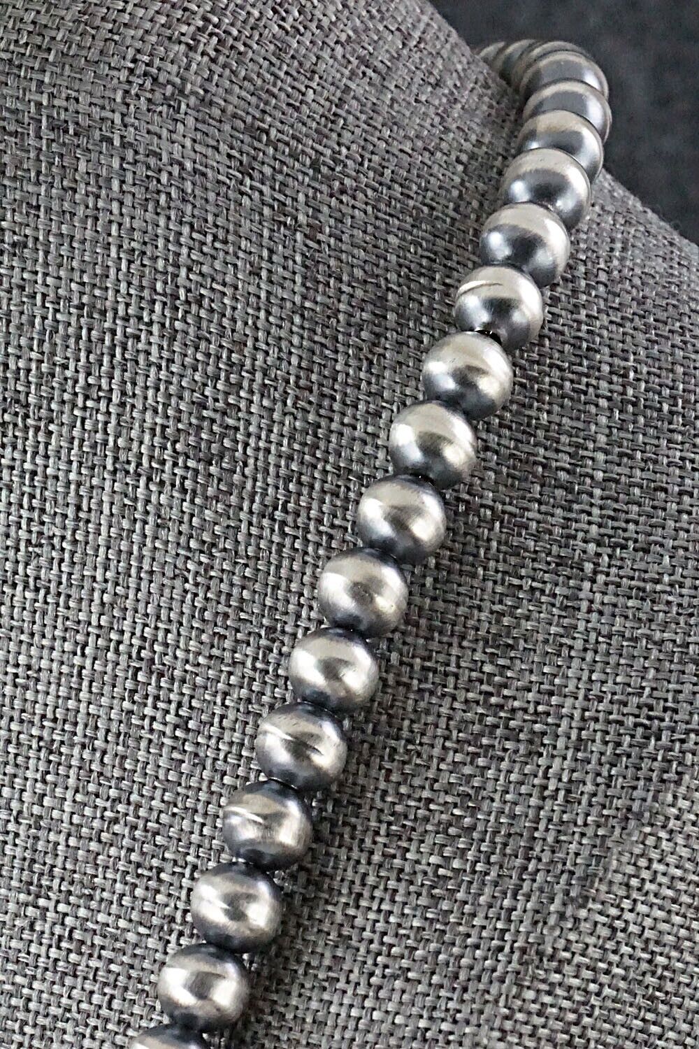 Sterling Silver Navajo Pearl Necklace - Dorinda Mariano