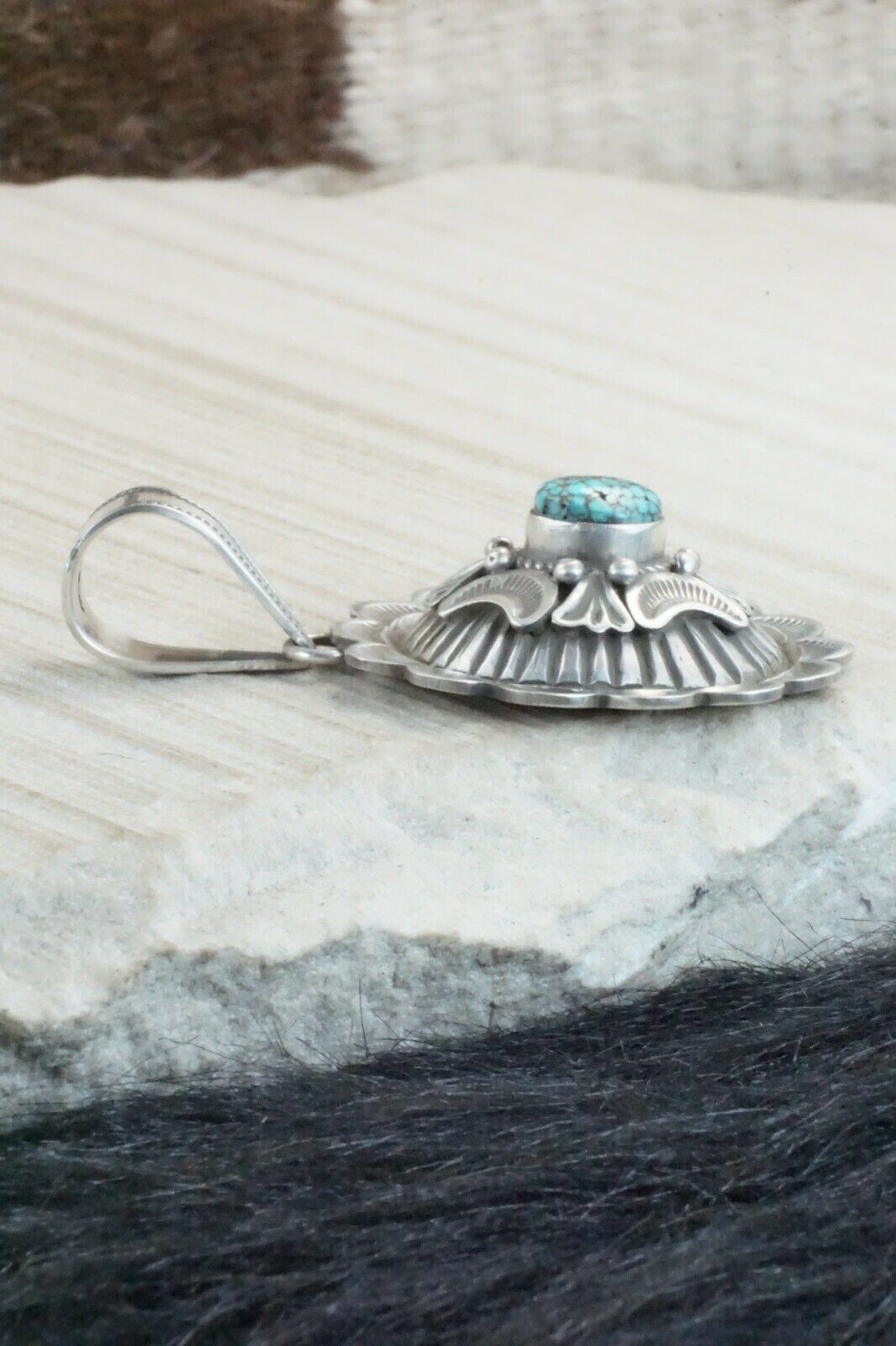 Turquoise & Sterling Silver Pendant - Alex Sanchez