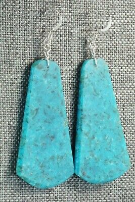 Turquoise & Sterling Silver Earrings - Lupe Lovato