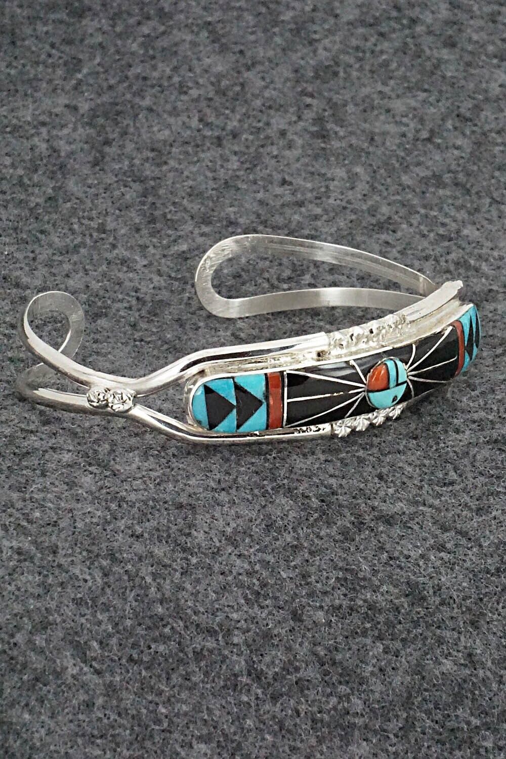 Multi Stone & Sterling Silver Inlay Bracelet - Ola Eriacho