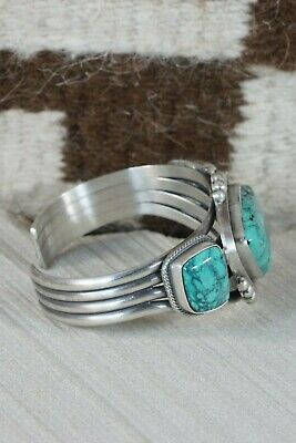 Navajo Turquoise & Sterling Silver Bracelet - Raymond Delgarito - High Lonesome Trading