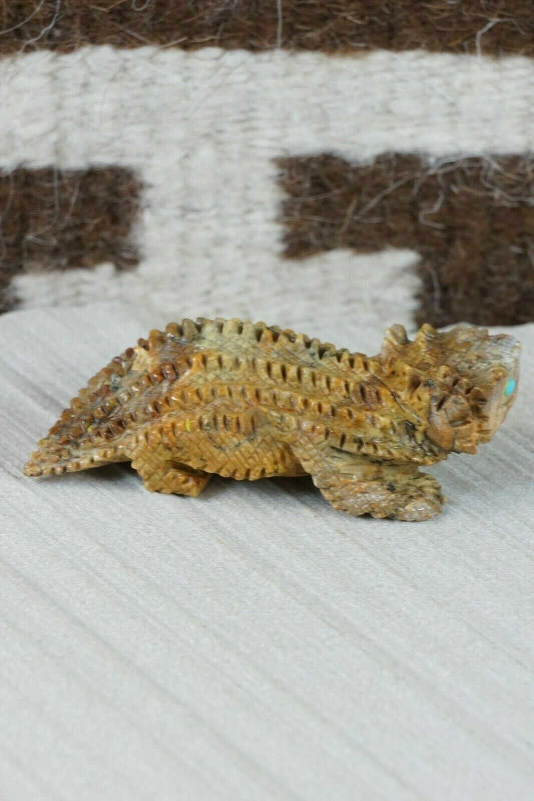 Horned Toad Zuni Fetish Carving - Alvin Haloo - High Lonesome Trading