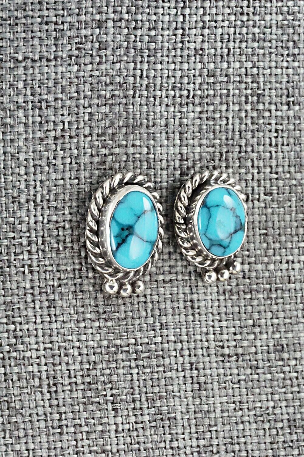 Turquoise & Sterling Silver Earrings - Jan Mariano