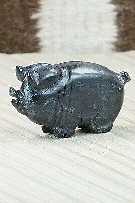 Pig Zuni Fetish Carving - Stanton Hannaweeke