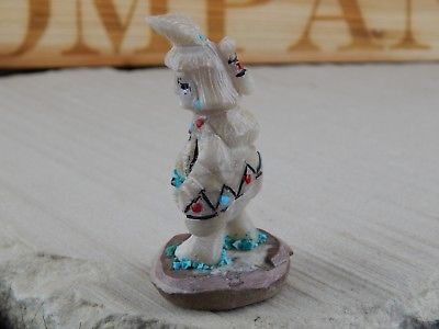 Ola Maiden Zuni Fetish Carving - Narren Bowannie - High Lonesome Trading