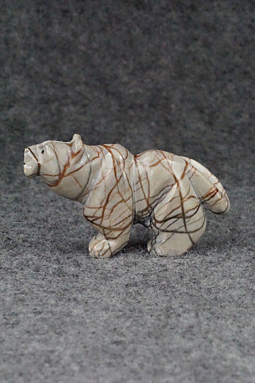 Mountain Lion Navajo Fetish Carving - Albert Livingston