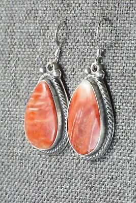 Spiny Oyster & Sterling Silver Earrings - Annie Spencer