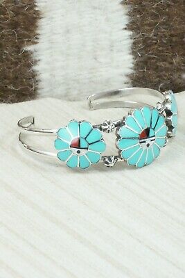 Turquoise & Sterling Silver Bracelet - Burdian Soseeah