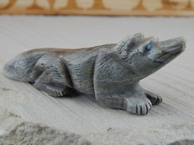 Wolf Zuni Fetish - Tony Mackel - Zuni Wolf Carving - Native American - High Lonesome Trading