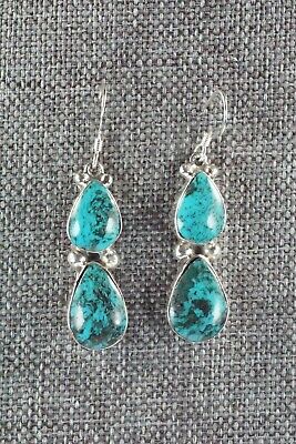Navajo Turquoise & Sterling Silver Earrings - Irvin Tsosie