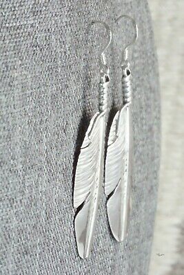 Sterling Silver Feather Earrings - Ben Begay