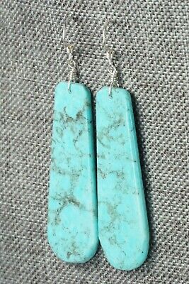 Turquoise & Sterling Silver Earrings - Lupe Lovato