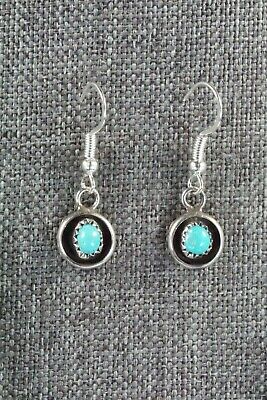 Turquoise & Sterling Silver Squash Blossom and Earrings - Phil Garcia