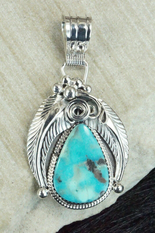 Turquoise & Sterling Silver Pendant - Davey Morgan