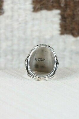 Navajo Turquoise & Sterling Silver Ring - Derrick Gordon - Size 6.75 - High Lonesome Trading