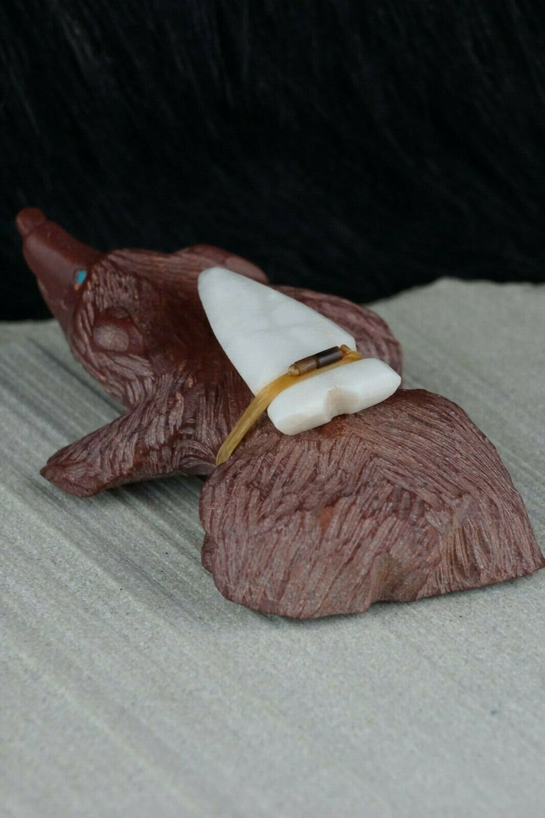 Badger Zuni Fetish Carving - Albert Eustance Jr - High Lonesome Trading