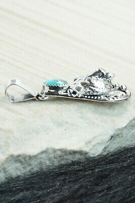 Turquoise and Sterling Silver Pendant - Henry Attakai