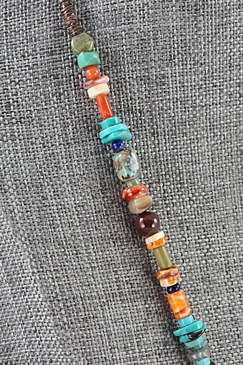 Multi Stone and Sterling Silver Necklace - Helen Tsosie