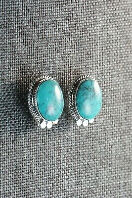 Navajo Turquoise & Sterling Silver Earrings - Sharon McCarthy