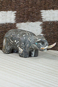 Elephant Zuni Fetish Carving - Brian K. Laate