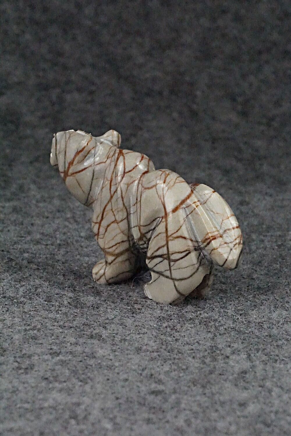 Mountain Lion Navajo Fetish Carving - Albert Livingston