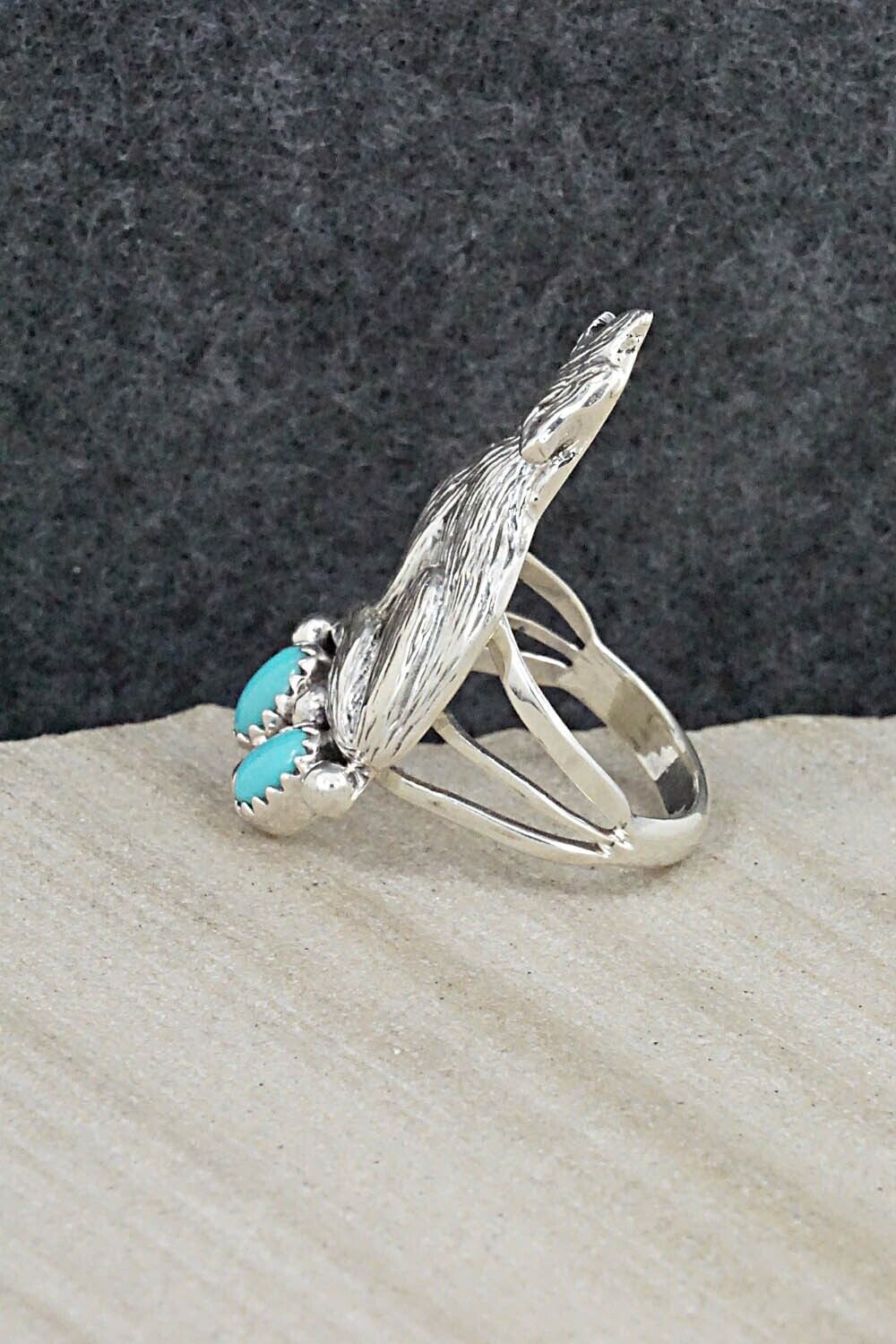 Turquoise & Sterling Silver Ring - Samuel Yellowhair - Size 5.25
