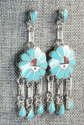 Turquoise & Sterling Silver Earrings - Burdian Soseeah