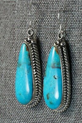 Navajo Turquoise and Sterling Silver Earrings - Brandon Belin