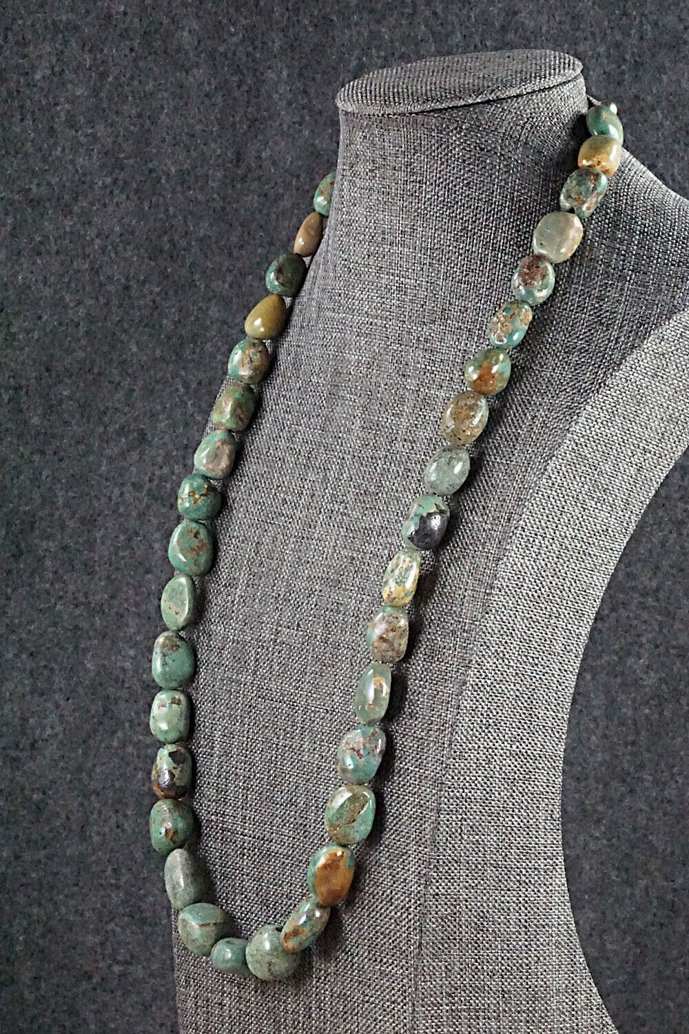 Turquoise and Sterling Silver Necklace - Louise Joe