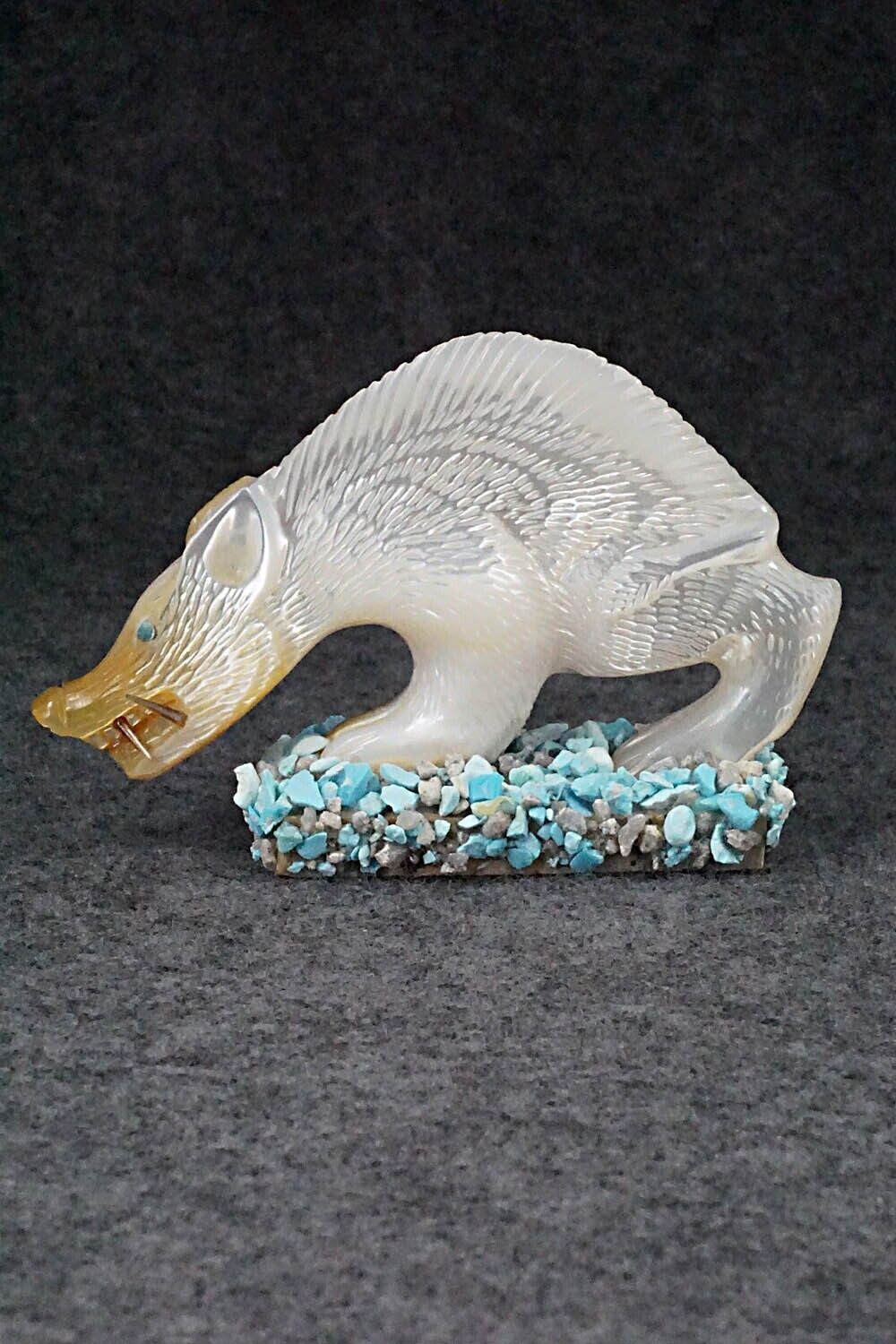 Wolf Zuni Fetish Carving - Randy Lucio