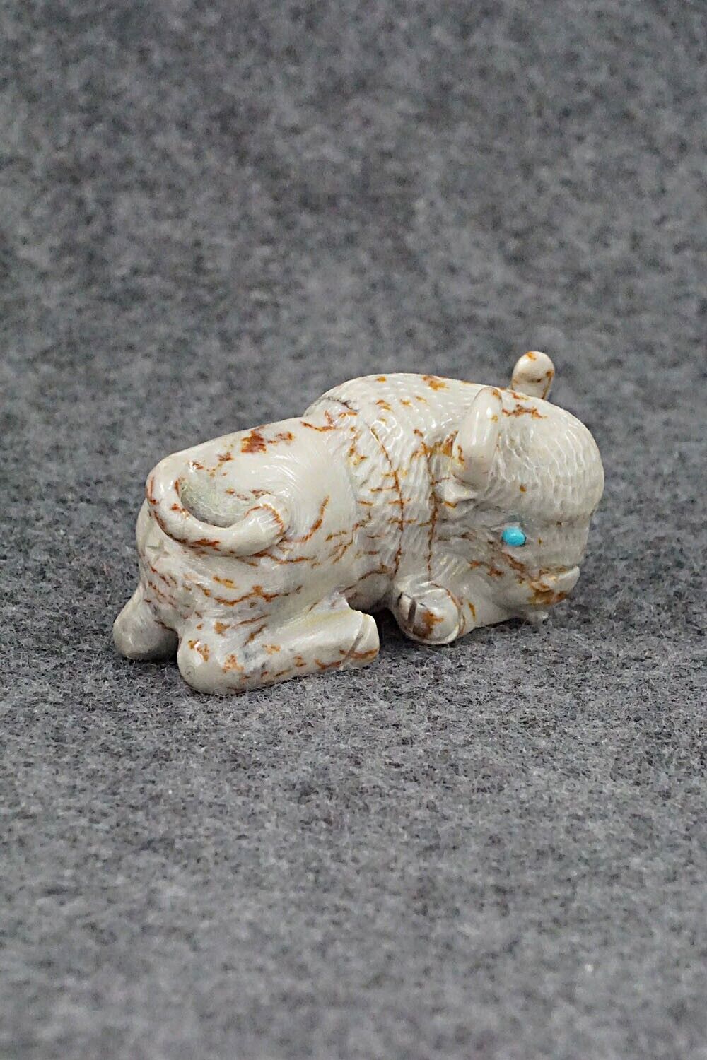 Bull Zuni Fetish Carving - Wilfred Cheama