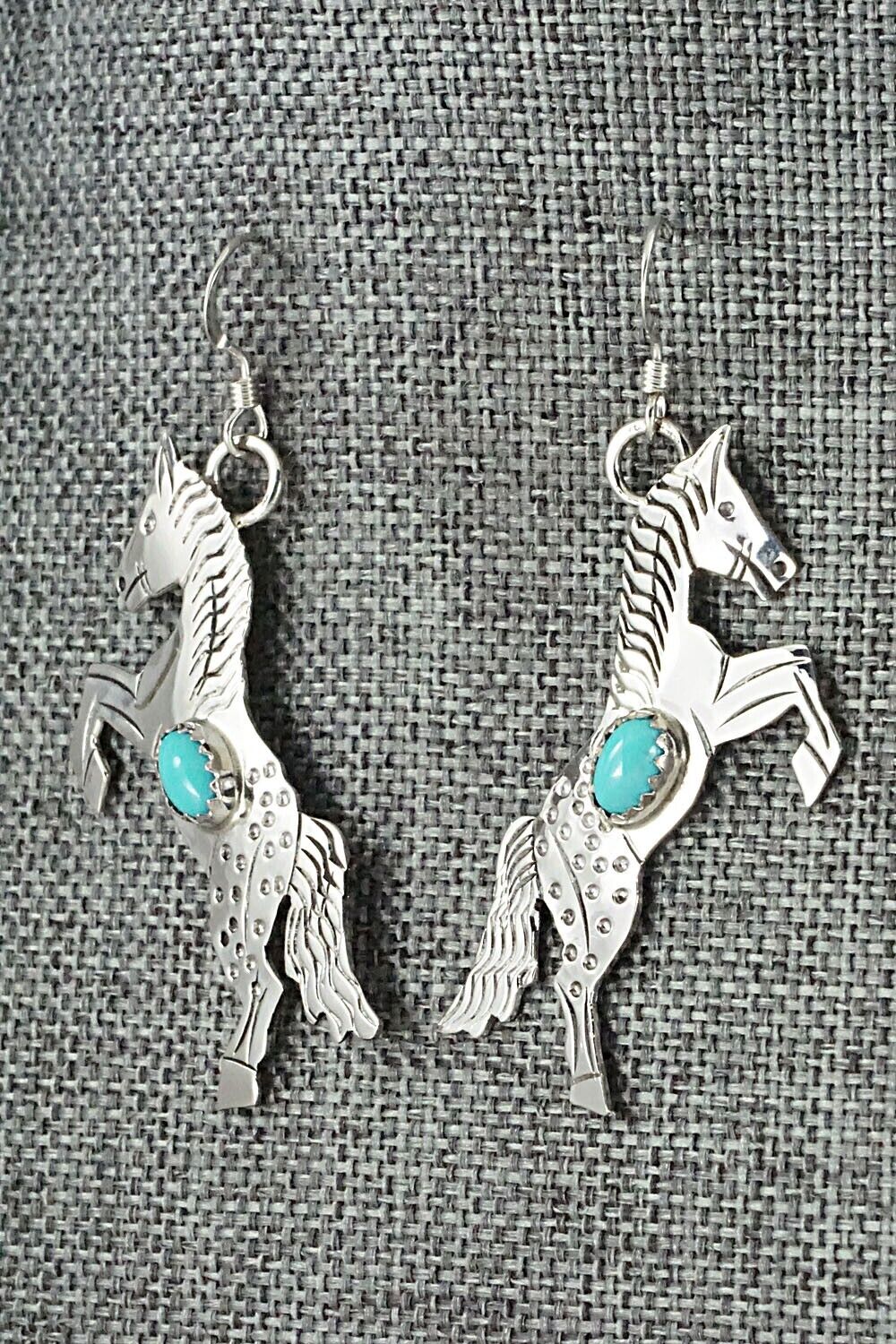 Turquoise & Sterling Silver Earrings - Louise Yazzie