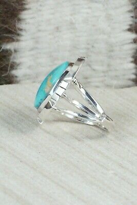 Turquoise & Sterling Silver Ring - Samuel Yellowhair - Size 6