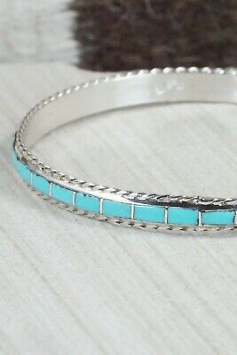 Turquoise & Sterling Silver Bangle - Jessica Chavez