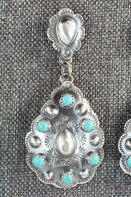 Turquoise & Sterling Silver Earrings - Tim Yazzie - High Lonesome Trading