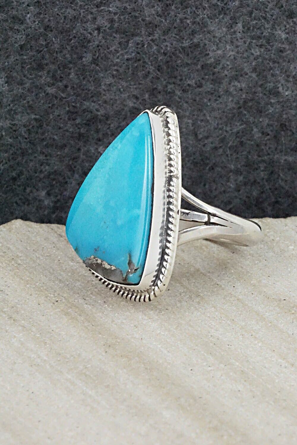 Turquoise & Sterling Silver Ring - Alice Rose Saunders - Size 6.25