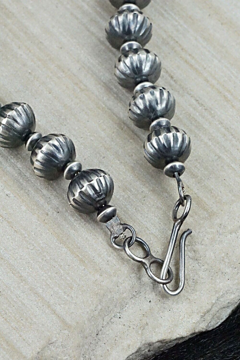 Sterling Silver Navajo Pearl Necklace - Tonisha Haley