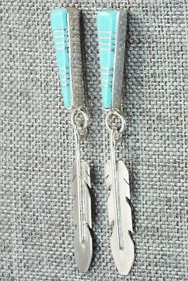 Turquoise & Sterling Silver Earrings - Terrence Panteah