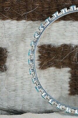 Navajo Turquoise & Sterling Silver Bangle Cuff - Gaynell Parker