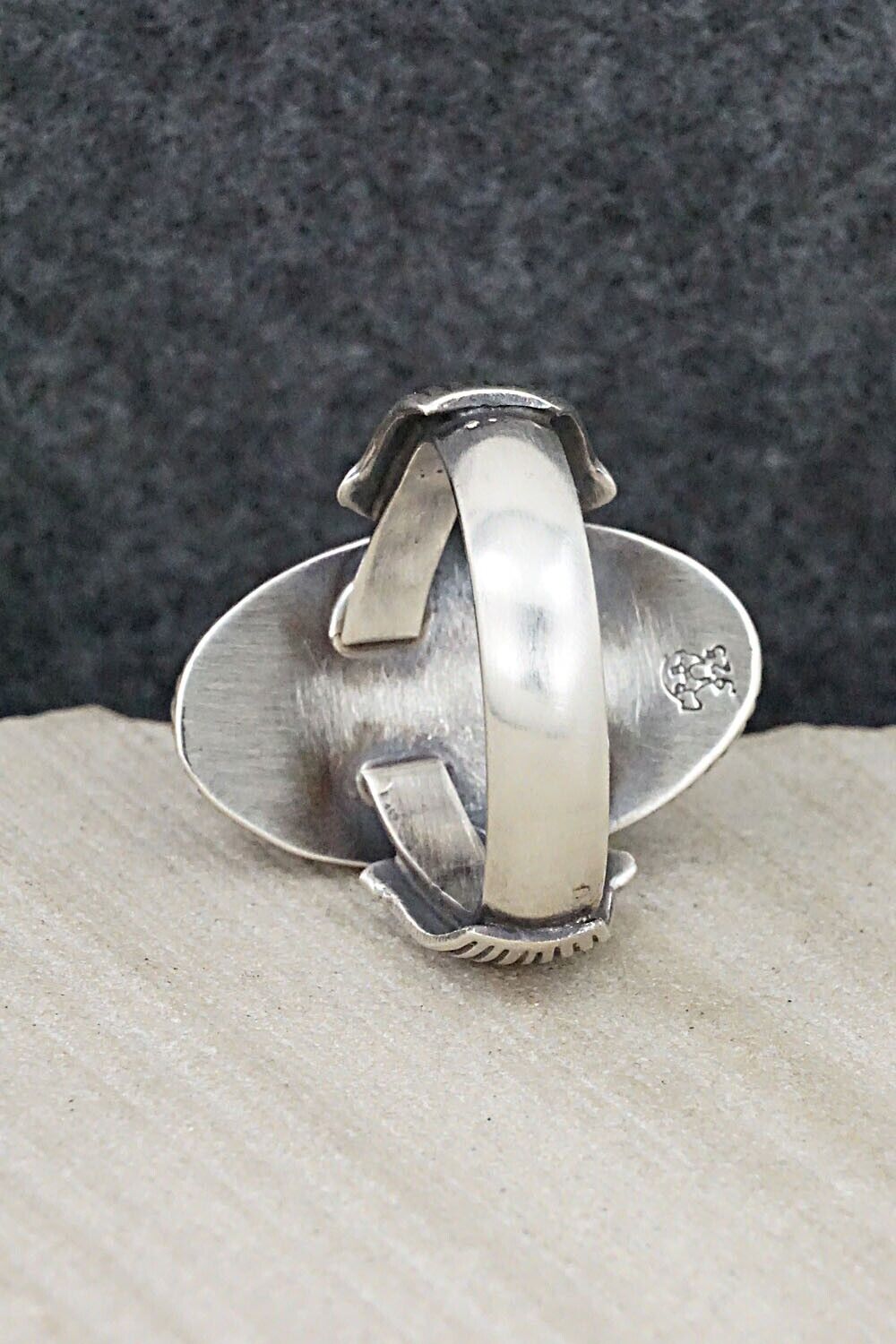 Turquoise & Sterling Silver Ring - Bobby Platero - Size 12.75