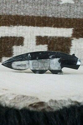 Wolf Zuni Fetish Carving - Kenric Laiwakete - High Lonesome Trading