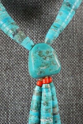 Santo Domingo Turquoise Necklace - Lupe Lovato - High Lonesome Trading