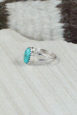 Turquoise and Sterling Silver Ring - Robert Martinez - Size 6